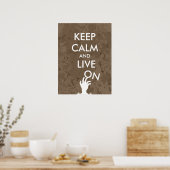 Drôle Garder Calm Poster Zombie Poster Live Sur Ma (Cuisine)