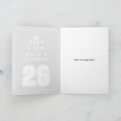 Drôle garder calme mème coutume carte 26ème annive (Intérieur)