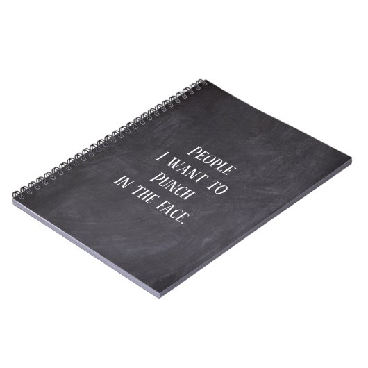 Drôle gens que je veux frapper Carnet (Côté gauche)