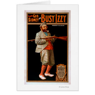 Drôle Geo. Sidney comme Occupé Izzy Theatre Poster