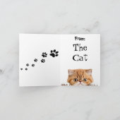 Drôle Ginger Chat Anniversaire Carte de voeux plié (Intérieur)