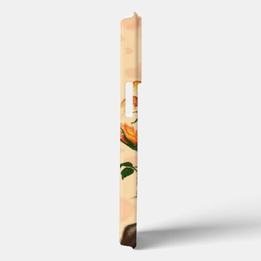 Drôle Giraffe avec coque iphone Rose (Verso / Droite)