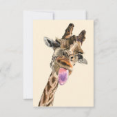 Drôle Giraffe Carte d'anniversaire - Texte personn (Dos)