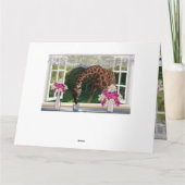 Drôle Giraffe Dans Ma Fenêtre, Carte Jumbo Anniver (Dos)