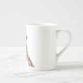 Drôle Giraffe Os Chine Mug Smile - Texte personnal (Droite)