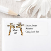 Drôle Giraffe Retourner l'adresse Étiquettes (En situation)