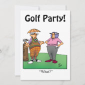 Drôle Golf Humours Invitations (Devant)