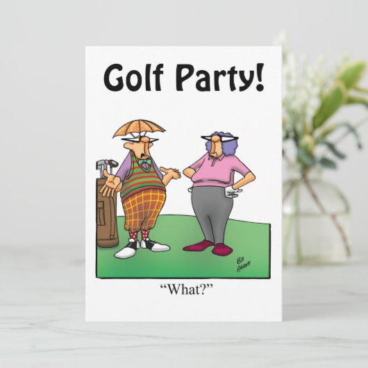 Drôle Golf Humours Invitations (Debout devant)