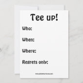 Drôle Golf Humours Invitations (Dos)