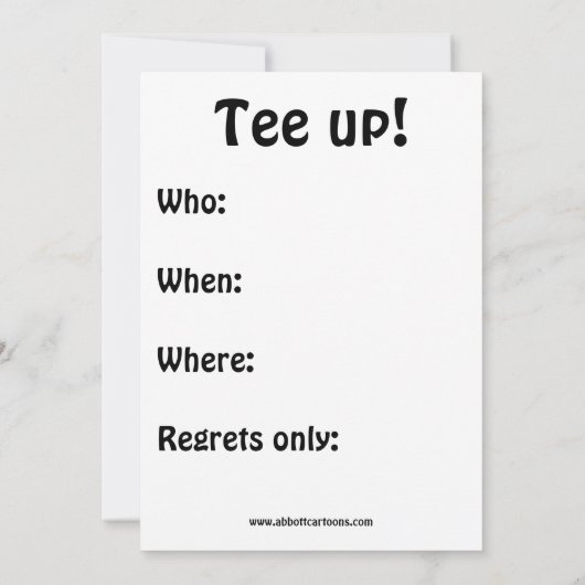 Drôle Golf Humours Invitations (Dos)