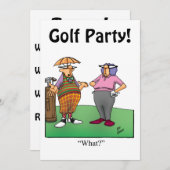 Drôle Golf Humours Invitations (Devant / Derrière)