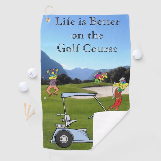 Drôle Golfeurs et serviette de golf (En situation)