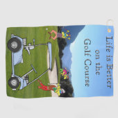 Drôle Golfeurs et serviette de golf (Horizontal)