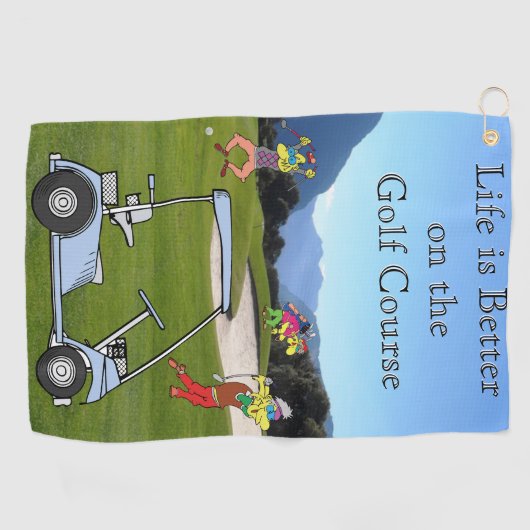 Drôle Golfeurs et serviette de golf (Horizontal)