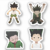 drôle gon hunter x hunter anime sticker pack (Devant)
