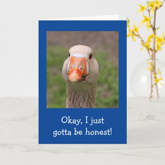 Drôle Goose meilleure carte d'anniversaire (Fleur jaune)