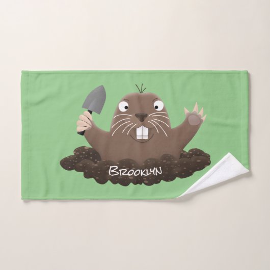 Drôle gopher de poche creusant dessin dessin de de (Serviette à main)