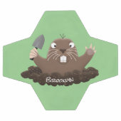 Drôle gopher de poche creusant dessin dessin de de (Plat)