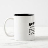 Drôle Grandma Définition Mug à café à deux tons (Gauche)