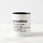 Drôle Grandma Définition Mug à café à deux tons (Centre)