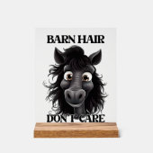 Drôle grange cheveux cheval mot art (Recto)