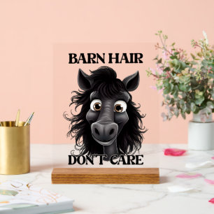 Drôle grange cheveux cheval mot art