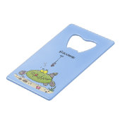 Drôle gras affamé poisson vert dessin de pêche (Devant Angle)