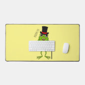 Drôle grenouille avec chapeau dessus dessin animé (Clavier et souris)