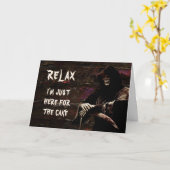 Drôle Grim Reaper Carte Anniversaire (Fleur jaune)