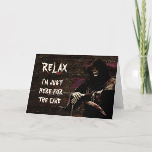 Drôle Grim Reaper Carte Anniversaire