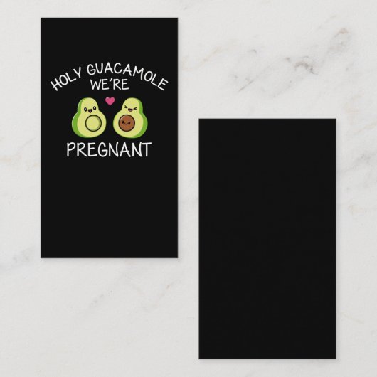 Drôle Grossesse Faire-part Avocado Plaisanterie (Devant / Derrière)