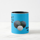 Drôle Grumpy Femme Pelouse Bowler, Mug (Centre)