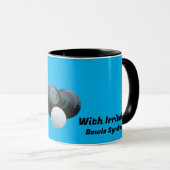 Drôle Grumpy Femme Pelouse Bowler, Mug (Devant droit)