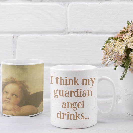 Drôle Guardian Ange Citation Mug