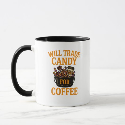Drôle Halloween café Mug (Gauche)