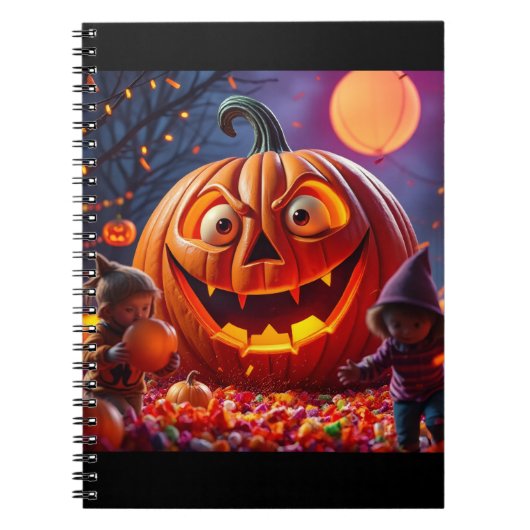 Drôle Halloween Citrouille Carnet — Cadeau unique (Devant)