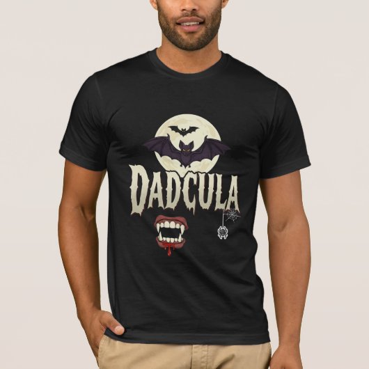 Drôle Halloween Dracula Papa T-shirt (Devant)