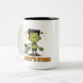 Drôle Halloween Franky Stein Monster Coffee Mug (Devant gauche)