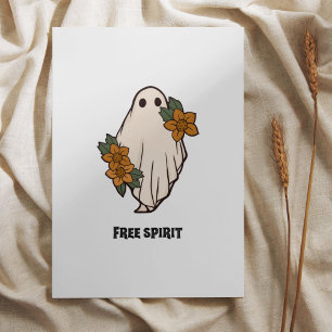 Drôle Halloween Free Spirit Ghost Poster Imprimabl