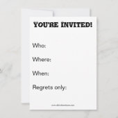 Drôle Halloween Humour Party Invitations (Dos)