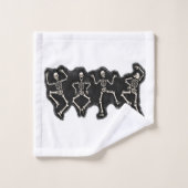 Drôle Halloween Lover Dance avec le squelette (Gant de toilette)