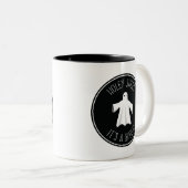 Drôle Halloween Mug - Holey Sheet C'est un fantôme (Devant droit)