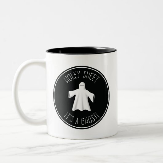 Drôle Halloween Mug - Holey Sheet C'est un fantôme (Gauche)