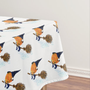 Drôle Halloween Nappe Sorcière Citrouille Volant