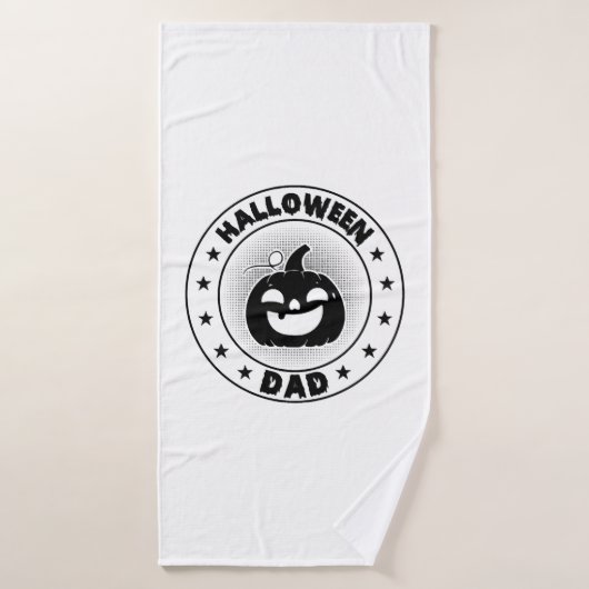 Drôle Halloween papa Halloween Citrouille (Serviette de bain)