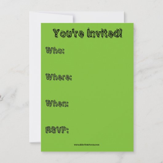 Drôle Halloween Party Invitation (Dos)