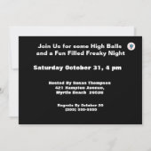 Drôle Halloween Party Invitation (Dos)