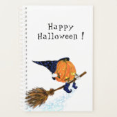 Drôle Halloween Planner Witch Citrouille Volant (Devant)