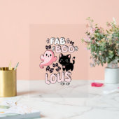 Drôle Halloween rose Fantôme Spooktacular Chat Fab (Mariage)