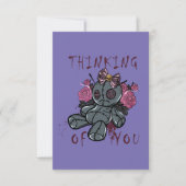 Drôle Halloween Voodoo Carte de poupée (Devant)